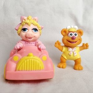 1986 Muppet Babies Vintage McDonald's Happy Meals Toys Miss Piggy & Fozzie
